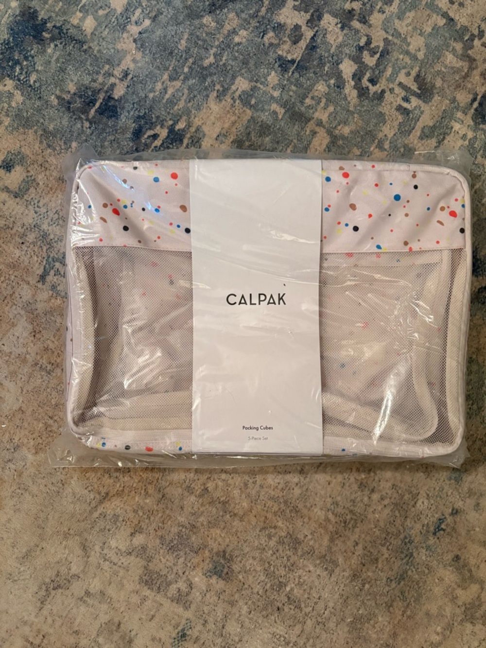 CALPAK Polka Dot Packing Cube Set - Light Pink terracotta (5 piece)